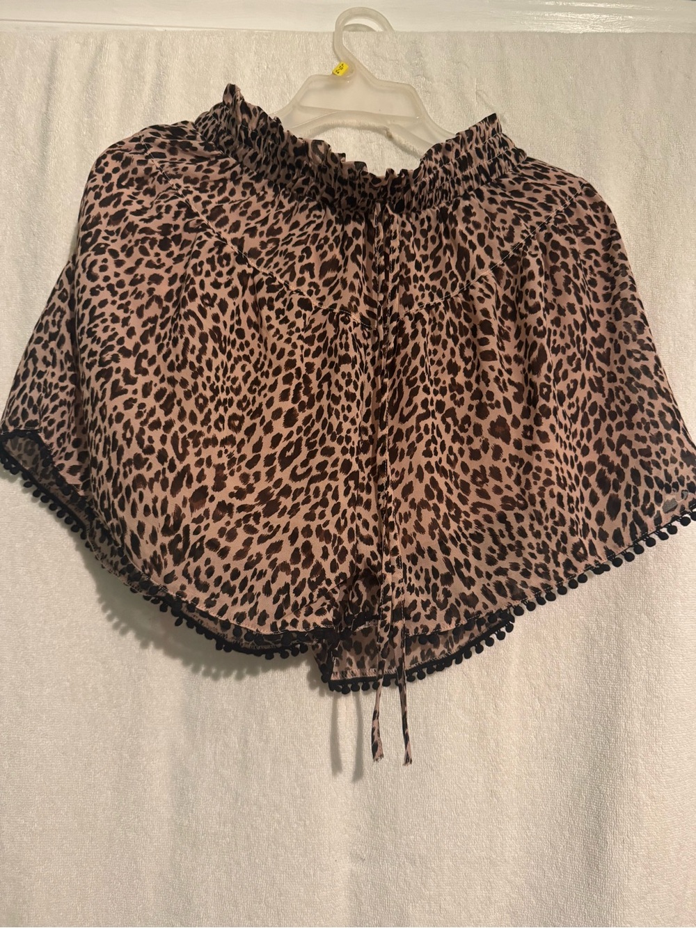 Love Women's Leopard Print and Blush Pink Sleepwear Top SIZE SMALL